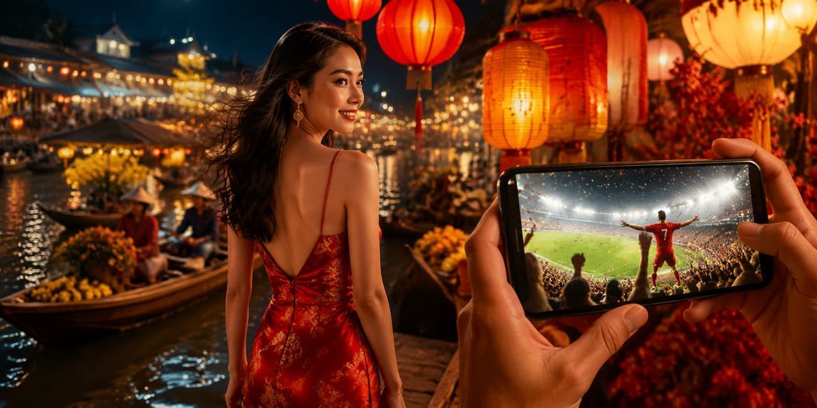 Người dùng truy cập nền tảng casino trực tuyến tại chợ đêm Cần Thơ qua điện thoại