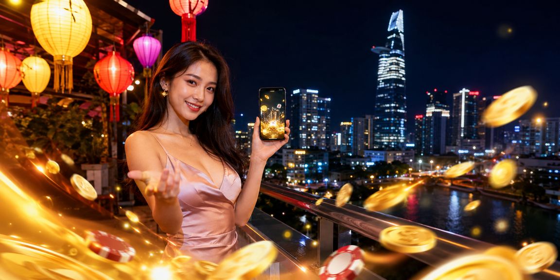 Không khí chơi bài tại TP Hồ Chí Minh với ánh đèn lồng ấm cúng