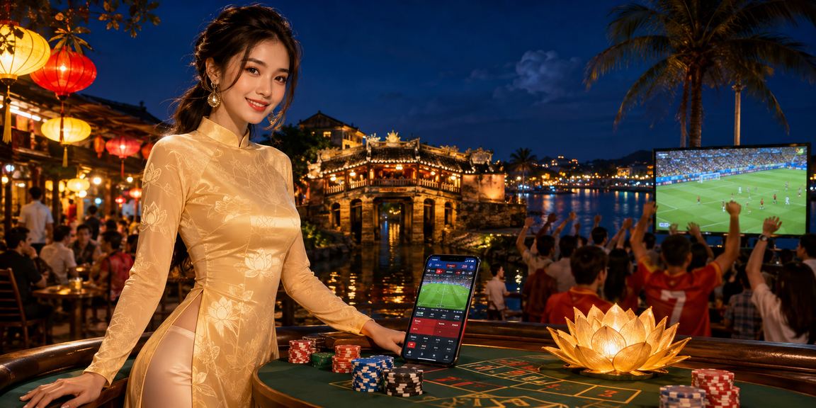 Phụ nữ Việt Nam trong trang phục áo dài tại Hội An thư giãn và tận hưởng cuộc sống cân bằng